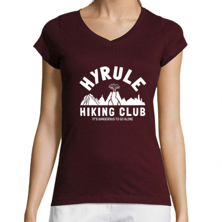 T-shirt femme col V "Hyrule"