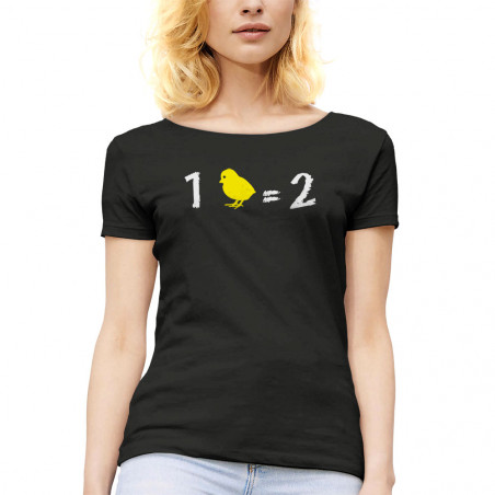 T-shirt femme col large "1...