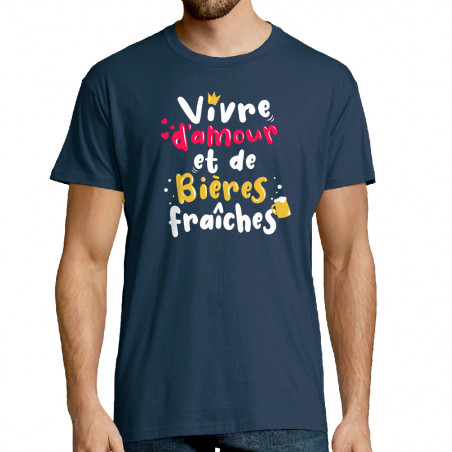 T-shirt homme "Vivre d'amour"