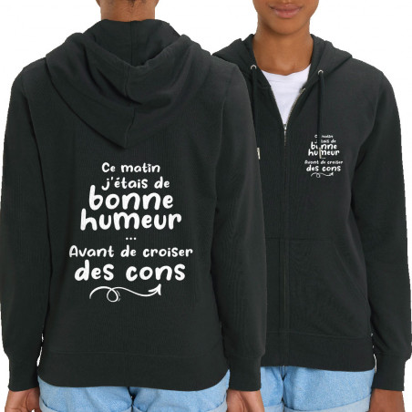 Sweat femme zippé à capuche...