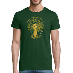 T-shirt homme coton bio vert bouteillle Se laisser abattre (Gondrax,Ecologie)