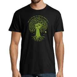 Tee-shirt homme noir Se laisser abattre (Gondrax,Ecologie)
