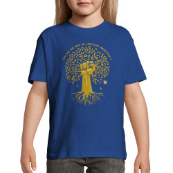 T-shirt enfant bleu royal Se laisser abattre (Gondrax,Ecologie)