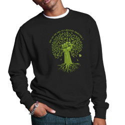 Sweat homme col rond noir Se laisser abattre (Gondrax,Ecologie)