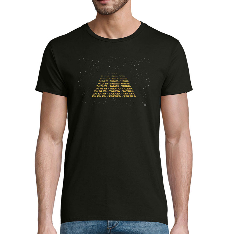 T-shirt homme coton bio noir Tatata Tatata Tatata (Trabe,Humour,Films/Séries,Star Wars)
