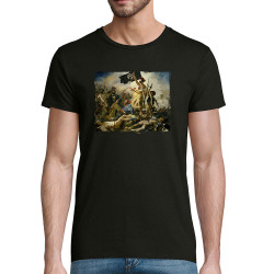 T-shirt homme coton bio noir Viva la revolution (Gondrax,Humour,Slogans engagés)