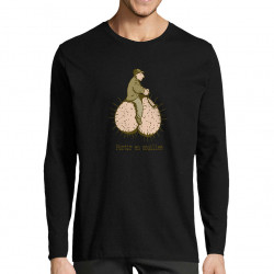 T-shirt homme manches longues noir Partir en couilles (Gondrax,Humour,Partir en …)