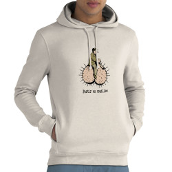 Sweat homme à capuche coton bio naturel Partir en couilles (Gondrax,Humour,Partir en …)