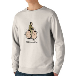 Sweat homme bio col rond naturel Partir en couilles (Gondrax,Humour,Partir en …)