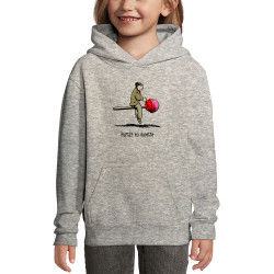 Sweat enfant à capuche gris chiné Partir en sucette (Gondrax,Humour,Partir en …)