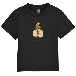 T-shirt bébé noir Partir en couilles (Gondrax,Humour,Partir en …)