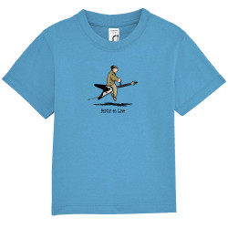 T-shirt bébé bleu azur Partir en live (Gondrax,Humour,Partir en …)