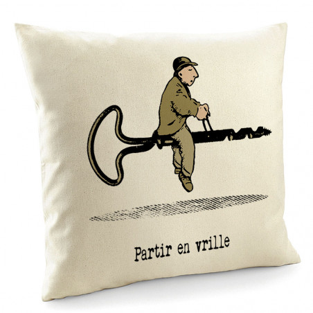 Coussin "Partir en vrille"