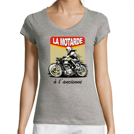 T-shirt femme col V "La...