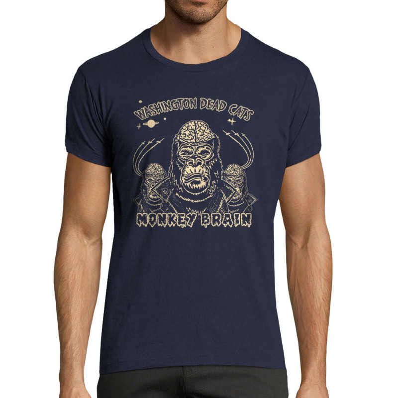 T-shirt homme fit bleu marine Washington Dead Cats - Monkey Brain (Washington Dead Cats)