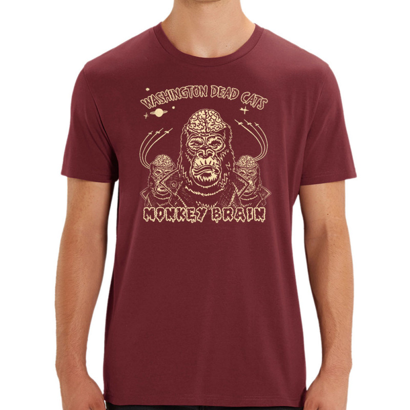 T-shirt homme coton bio bordeaux Washington Dead Cats - Monkey Brain (Washington Dead Cats)