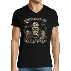 T-shirt homme col V noir Washington Dead Cats - Monkey Brain (Washington Dead Cats)