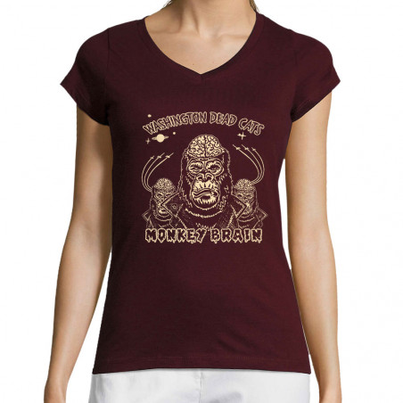T-shirt femme col V "WDC -...