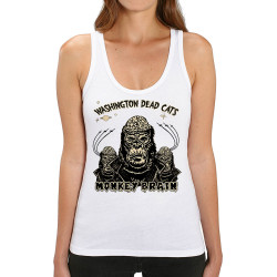 Débardeur femme coton bio blanc Washington Dead Cats - Monkey Brain (Washington Dead Cats)