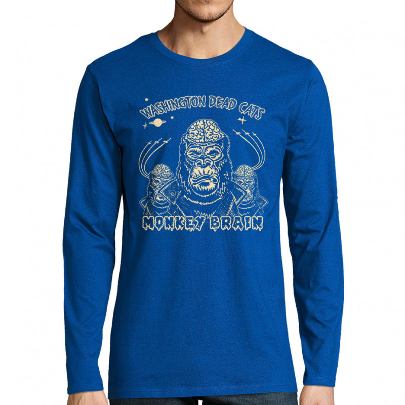 T-shirt homme manches longues bleu royal Washington Dead Cats - Monkey Brain (Washington Dead Cats)