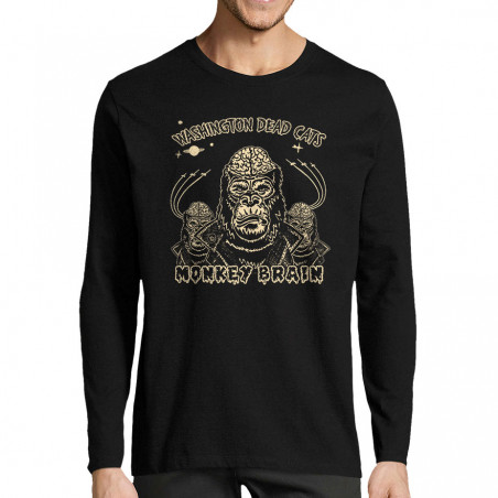 T-shirt homme manches longues noir Washington Dead Cats - Monkey Brain (Washington Dead Cats)