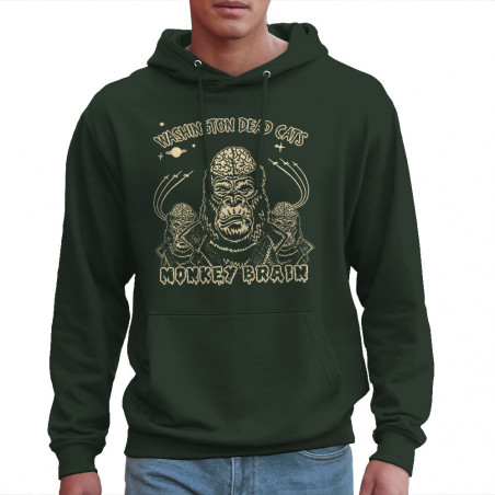 Sweat homme à capuche vert foncé Washington Dead Cats - Monkey Brain (Washington Dead Cats)