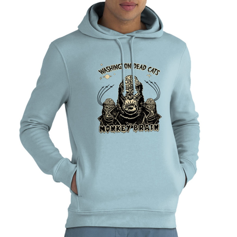 Sweat homme à capuche coton bio bleu ciel Washington Dead Cats - Monkey Brain (Washington Dead Cats)