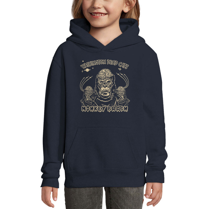 Sweat enfant à capuche bleu marine Washington Dead Cats - Monkey Brain (Washington Dead Cats)