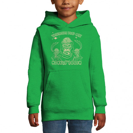 Sweat enfant à capuche vert prairie Washington Dead Cats - Monkey Brain (Washington Dead Cats)