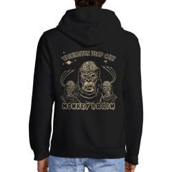 Sweat homme à capuche zippé noir Washington Dead Cats - Monkey Brain (Washington Dead Cats)