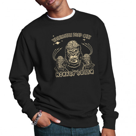 Sweat homme col rond noir Washington Dead Cats - Monkey Brain (Washington Dead Cats)