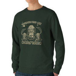Sweat homme bio col rond vert foncé Washington Dead Cats - Monkey Brain (Washington Dead Cats)