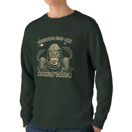 Sweat homme bio col rond vert foncé Washington Dead Cats - Monkey Brain (Washington Dead Cats)