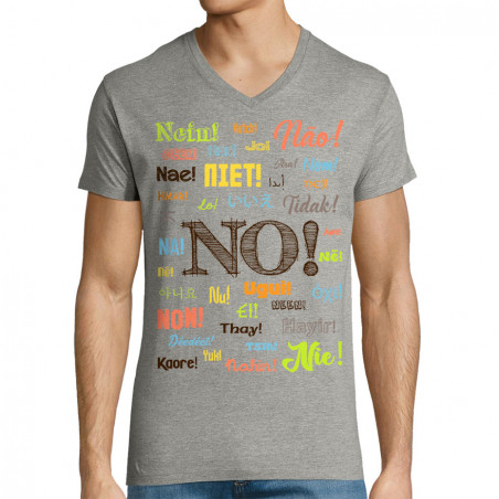 T-shirt homme col V "Non...