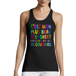 Débardeur femme noir Plus beau tee-shirt (Gondrax,Humour)