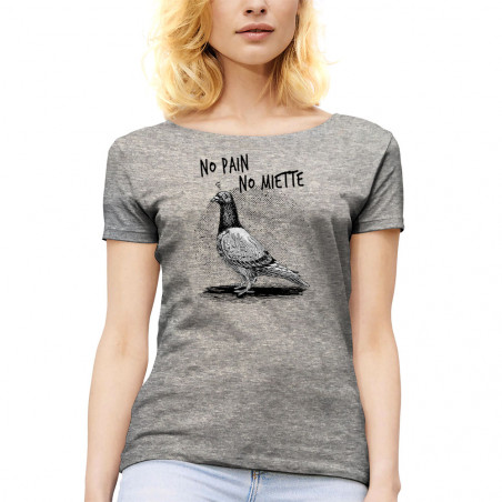 T-shirt femme col large "No...