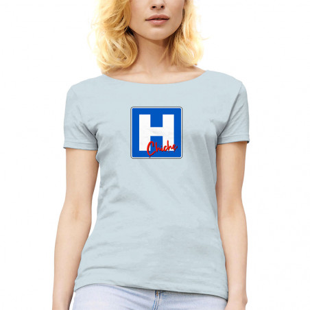 T-shirt femme col large "H...