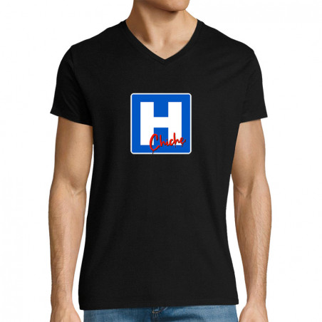 T-shirt homme col V "H Chiche"