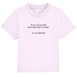 T-shirt bébé rose pale Bénévole (Homme) (Gondrax,Slogans Débiles,Humour)