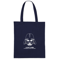 Sac shopping en toile bleu marine Je suis ta mère (Humour,Films/Séries,Fête des mères,Détournements,Papa Maman Papy Mamie,Star W