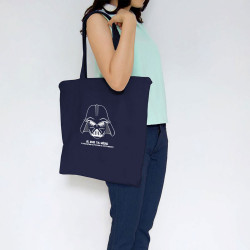 Sac shopping en toile bleu marine Je suis ta mère (Humour,Films/Séries,Fête des mères,Détournements,Papa Maman Papy Mamie,Star W