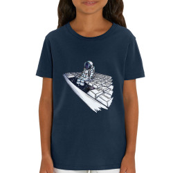 T-shirt enfant coton bio bleu marine Space (Mr Mouton,Humour,Divers)
