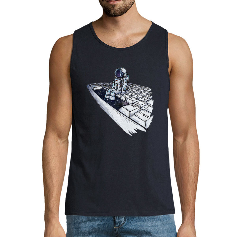 Débardeur homme bleu marine Space (Mr Mouton,Humour,Divers)