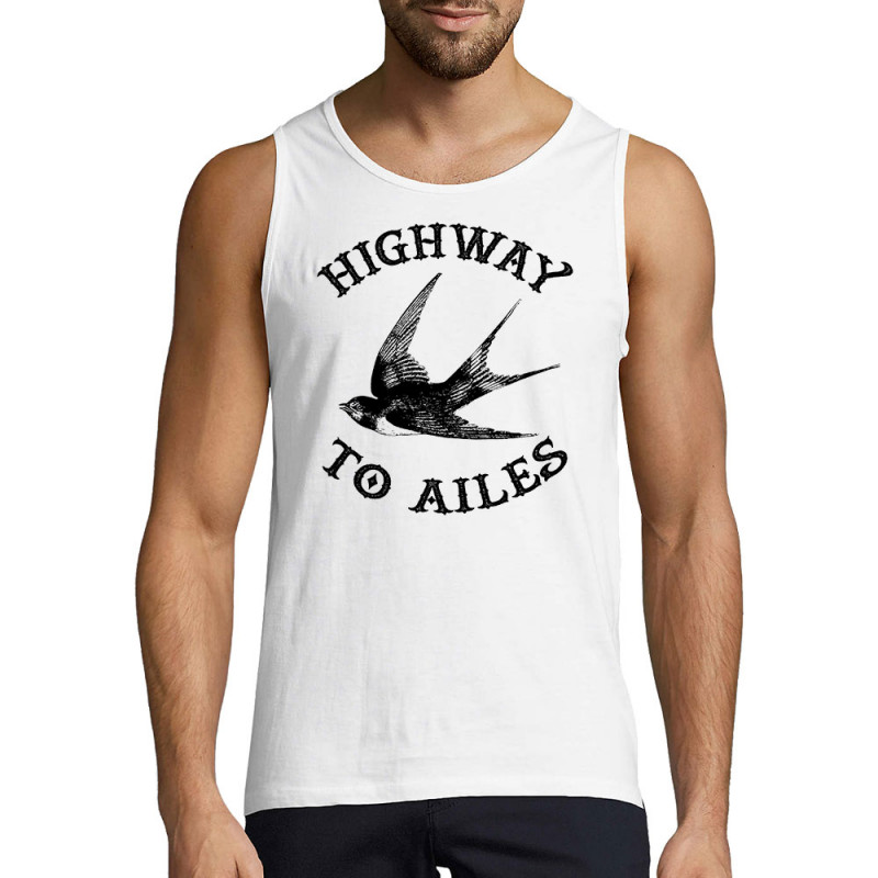 Débardeur homme blanc Highway to Ailes (Gondrax,Les Bébêtes,Animaux,Humour)