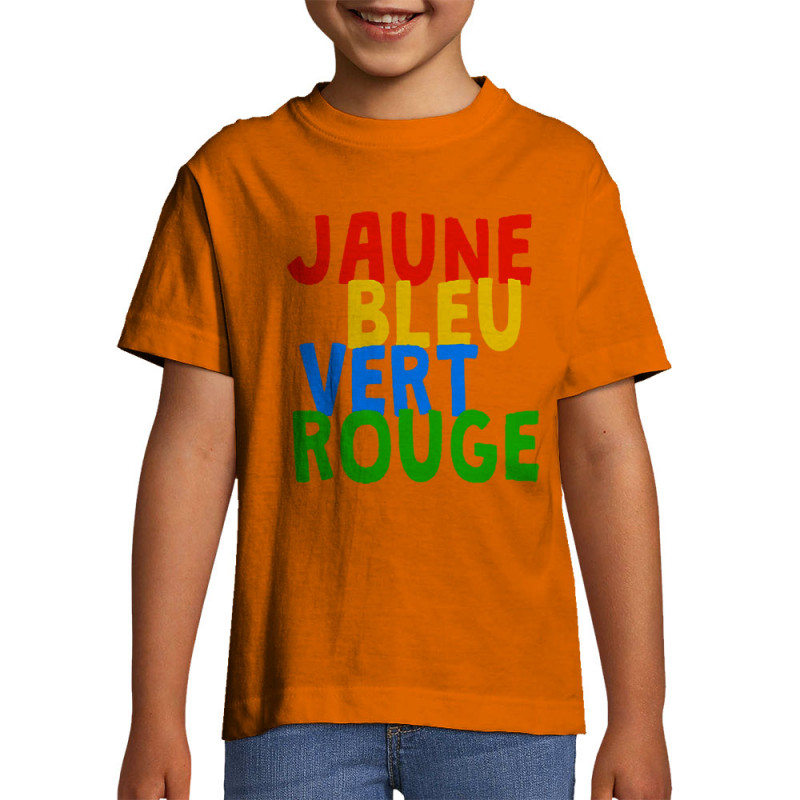 T-shirt enfant orange Colours (Gondrax,Humour,Divers)
