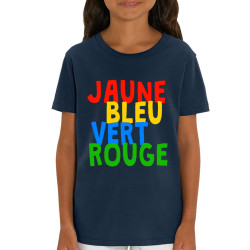 T-shirt enfant coton bio bleu marine Colours (Gondrax,Humour,Divers)