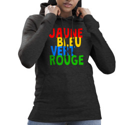 Sweat femme à capuche gris anthracite Colours (Gondrax,Humour,Divers)