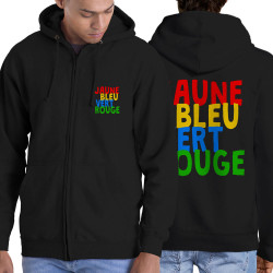 Sweat homme à capuche zippé noir Colours (Gondrax,Humour,Divers)