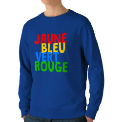 Sweat homme bio col rond bleu royal Colours (Gondrax,Humour,Divers)