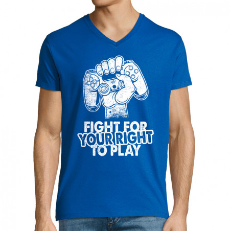 T-shirt homme col V "Fight...